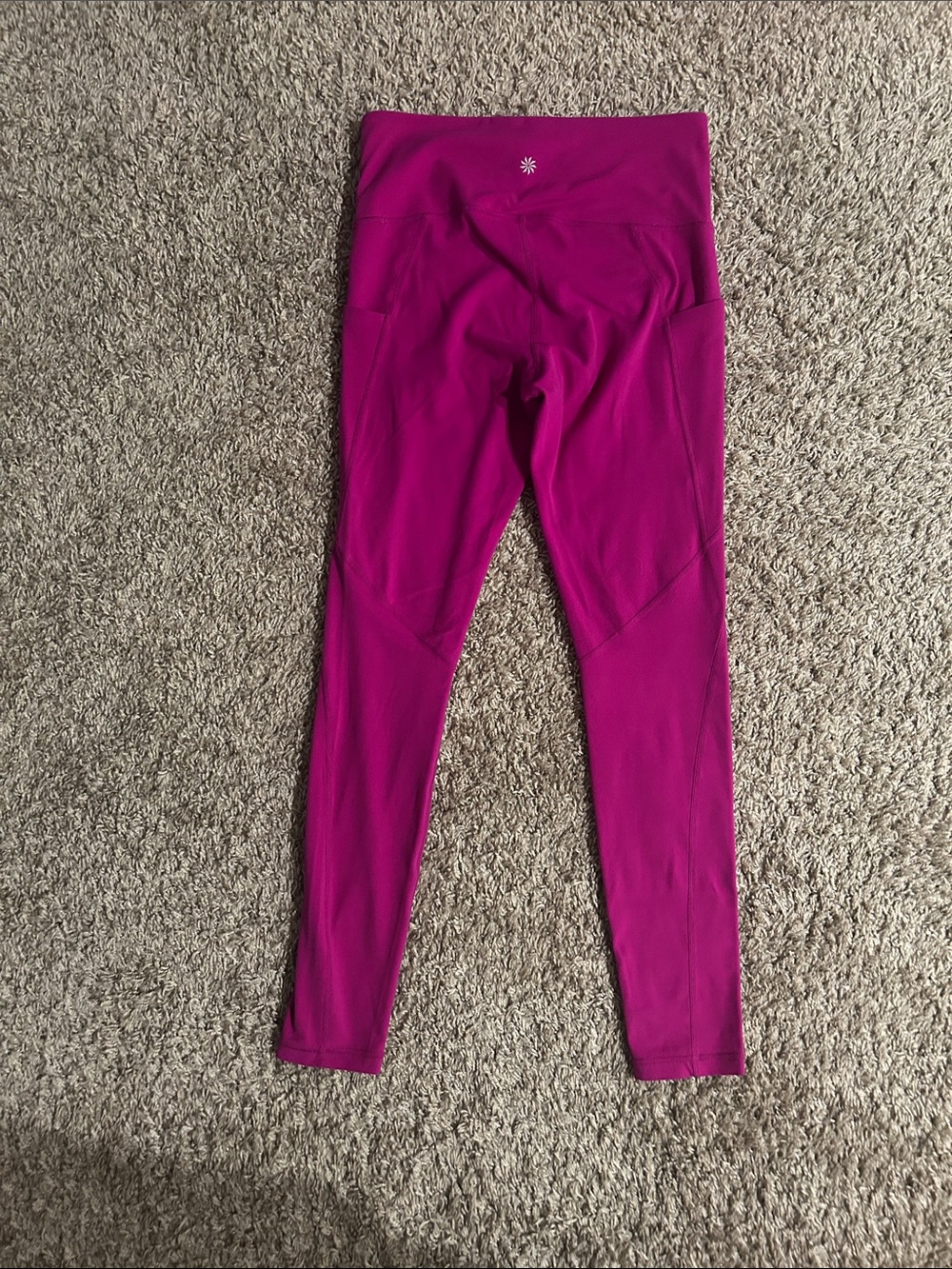 Athleta Fuschia Leggings with Pockets - Picture 2 of 5